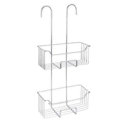 WENKO 24758100 - Polica za prho MILO 25x55 cm srebrna/prozorna