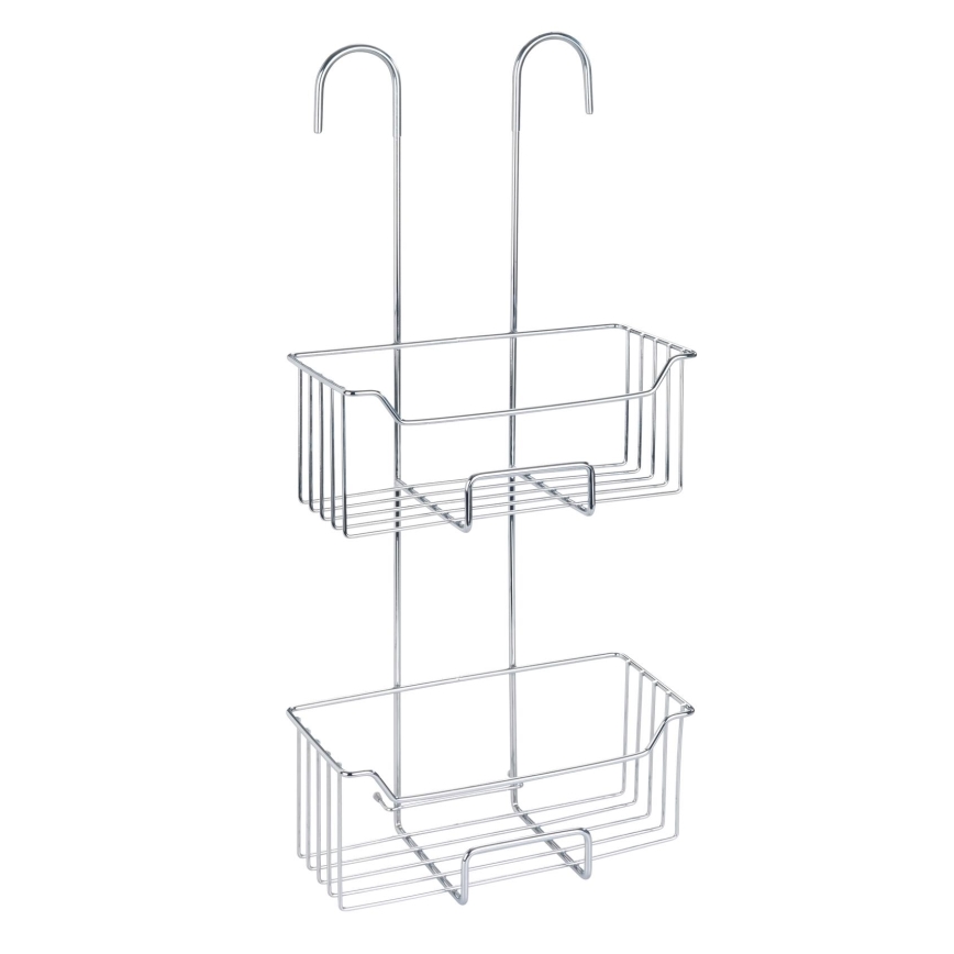 WENKO 24758100 - Polica za prho MILO 25x55 cm srebrna/prozorna