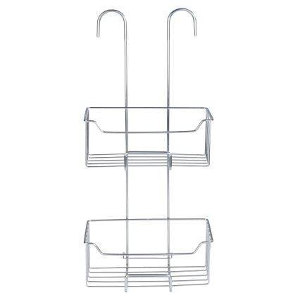 WENKO 24758100 - Polica za prho MILO 25x55 cm srebrna/prozorna