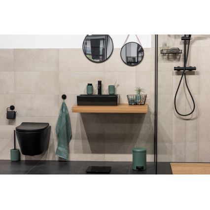 WENKO 24807100 - Dozator za milo BELLUNO 8x13,5 cm zelen/črn