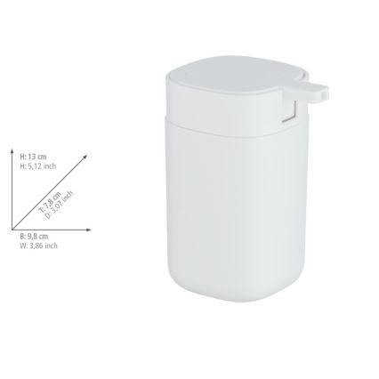 WENKO 24829100 - Dozator za tekoče milo DAVOS 350 ml, bel