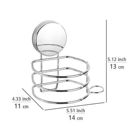 WENKO 24857100-Držalo za sušilnik za lase STATIC-LOC + OSIMO 14x13 cm, sijajni krom