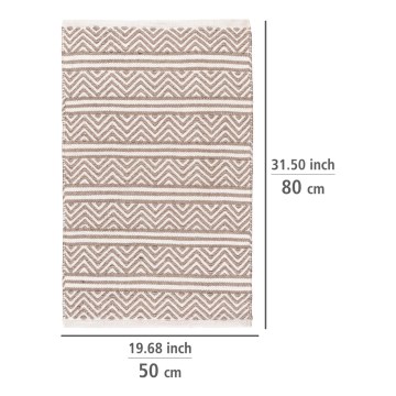 WENKO 24868100-Kopalna preproga SHAKI 50x80 cm bež/bela
