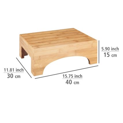 WENKO 24870100 - Stolček BAMBUSA 40x30 cm rjav
