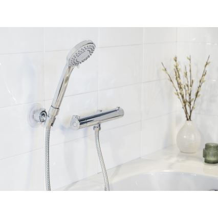 WENKO 24918100 - tuš glava BASIC LINE 9,5x9,5 cm sijajni krom/srebrna