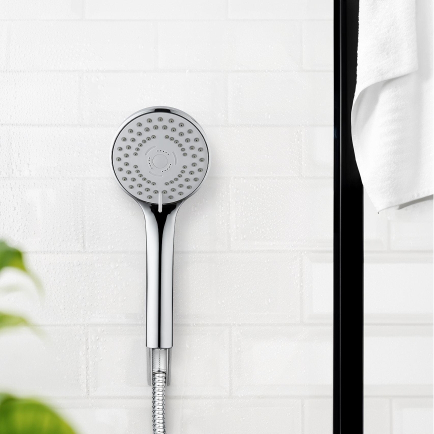 WENKO 24918100 - tuš glava BASIC LINE 9,5x9,5 cm sijajni krom/srebrna