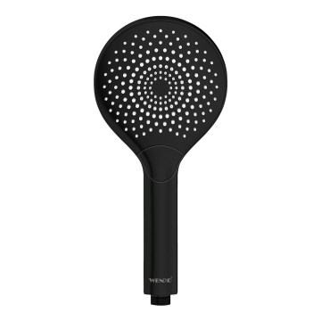 WENKO 24925100 - Tušna glava WATERSAVING SYSTEM, premer 12 cm, črna
