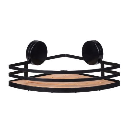 WENKO 24980800-Polica ALBA 27,3x21 cm črna/rjava