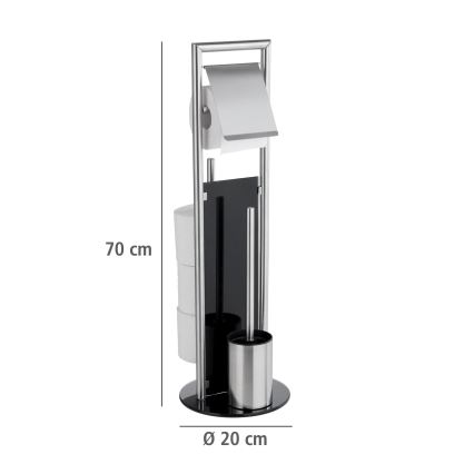 WENKO 24981800 - Set za WC RAVINA 20 x 70 cm, iz nerjavečega jekla, srebrne barve