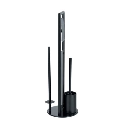 WENKO 24982800 - WC komplet RAVINA 20x70 cm nerjaveče jeklo/črna