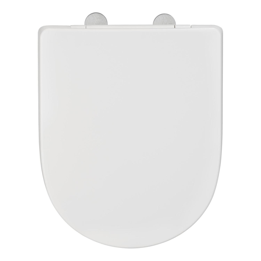 WENKO 24988100-WC WC deska EXCLUSIVE 45x36,5 cm bela/srebrna
