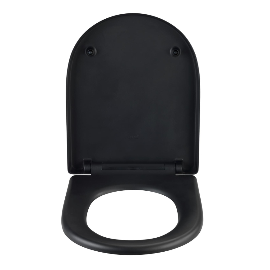 WENKO 24989100-WC WC-sedež EXCLUSIVE 36,5 x 45 cm črna/srebrna