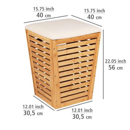 WENKO 25143100 - Koš za perilo BAMBUSA 40x56 cm rjav