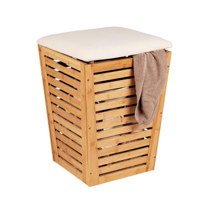 WENKO 25143100 - Koš za perilo BAMBUSA 40x56 cm rjav