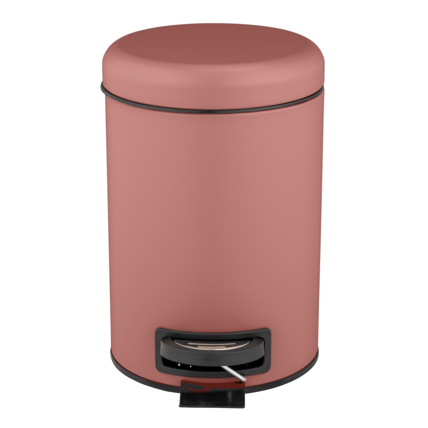 WENKO 25155100 - Koš za odpadke LEMAN 17x25 cm roza/črna