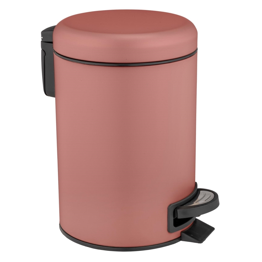 WENKO 25155100 - Koš za odpadke LEMAN 17x25 cm roza/črna