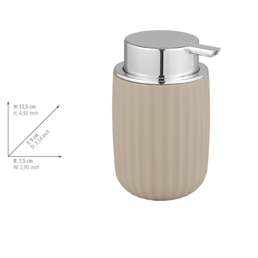 WENKO 25184100 - Dozator tekočega mila AGROPOLI 250 ml, v bež barvi