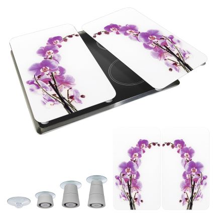 WENKO 2521433500 - Pokrov za desko ABDECKPLATTE - cvet/rastlina 30x52 cm pisan