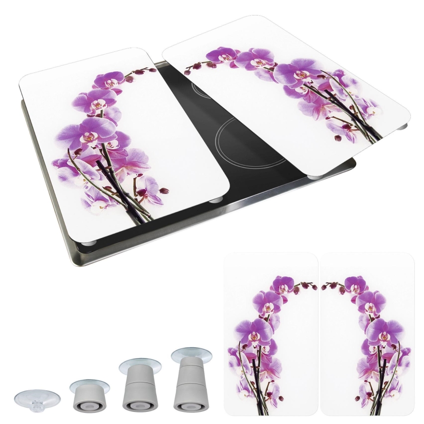 WENKO 2521433500 - Pokrov za desko ABDECKPLATTE - cvet/rastlina 30x52 cm pisan