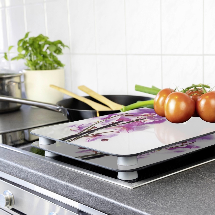 WENKO 2521433500 - Pokrov za desko ABDECKPLATTE - cvet/rastlina 30x52 cm pisan