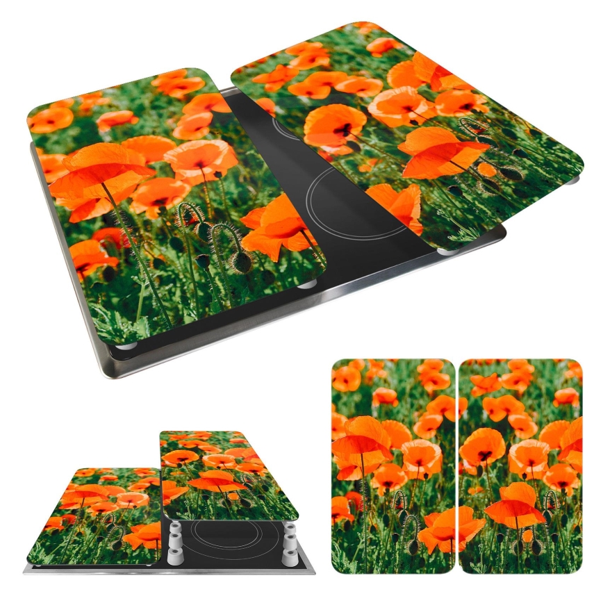 WENKO 2521434500-pokrovna plošča ABDECKPLATTE - cvet/rastlina 30x52 cm večbarvna