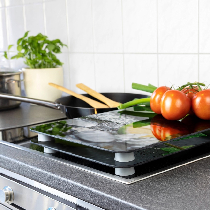 WENKO 2521482100 - Pokrov za kuhalno ploščo 52x30 cm večbarven/siv/prosojen