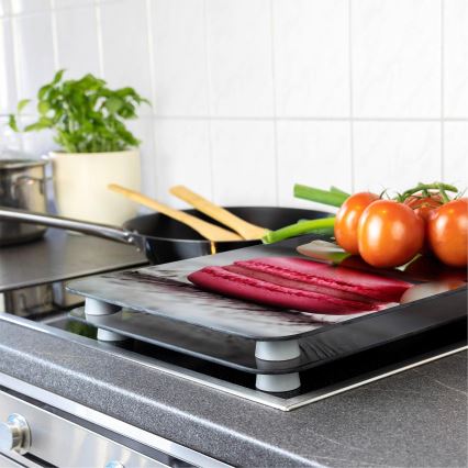 WENKO 2521496100 - Pokrov za kuhalno ploščo 52x30 cm večbarven/siv/prozoren