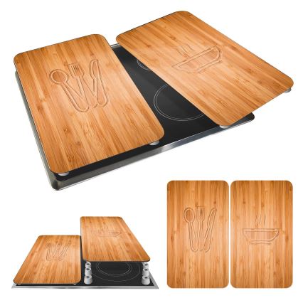 WENKO 2521497100 - Pokrov za kuhalno ploščo 52x30 cm večbarven/siv/prozoren