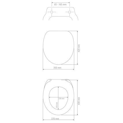 WENKO 25218100-WC sedalo MORRA 35x42 cm antracitno/srebrno