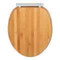 WENKO 25224100 - WC sedež BAMBOUSA 34,5x40,5 cm rjav/srebrn