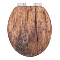 WENKO 25226100-WC WC sedež RUSTIC 35,5x42,5 cm rjava/srebrna