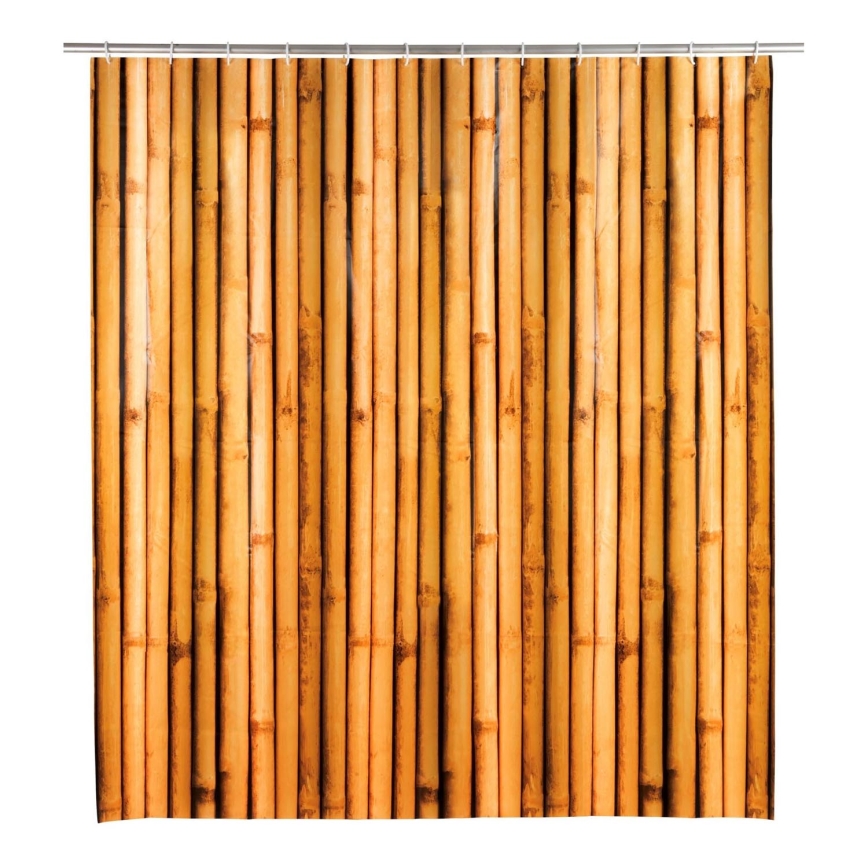 WENKO 25233100 - Zavesa za prho BAMBUSA 180x200 cm rjava