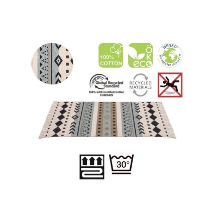 WENKO 25277100-Kopalniška preproga iz recikliranega bombaža 80x50 cm večbarvna