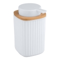 WENKO 25294100 - Dozator za milo ROTELLO 8,9x12,7 cm bela/rjava