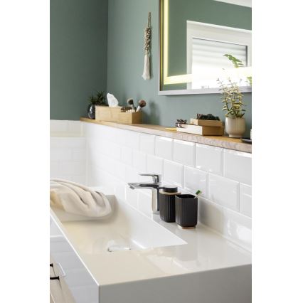 WENKO 25298100 - Dozator za milo ROTELLO 8,9x12,7 cm črna/rjava