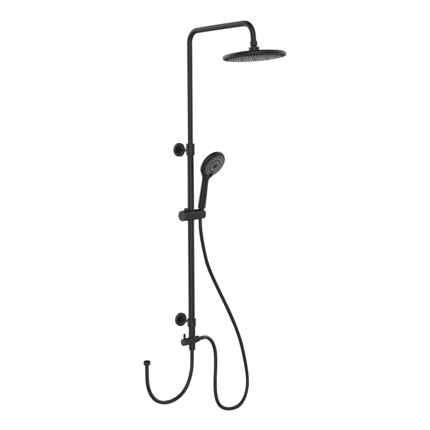 WENKO 25311100 - Tušni komplet WATERSAVING SYSTEM 120 cm, črn