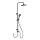 WENKO 25311100 - Tušni komplet WATERSAVING SYSTEM 120 cm, črn