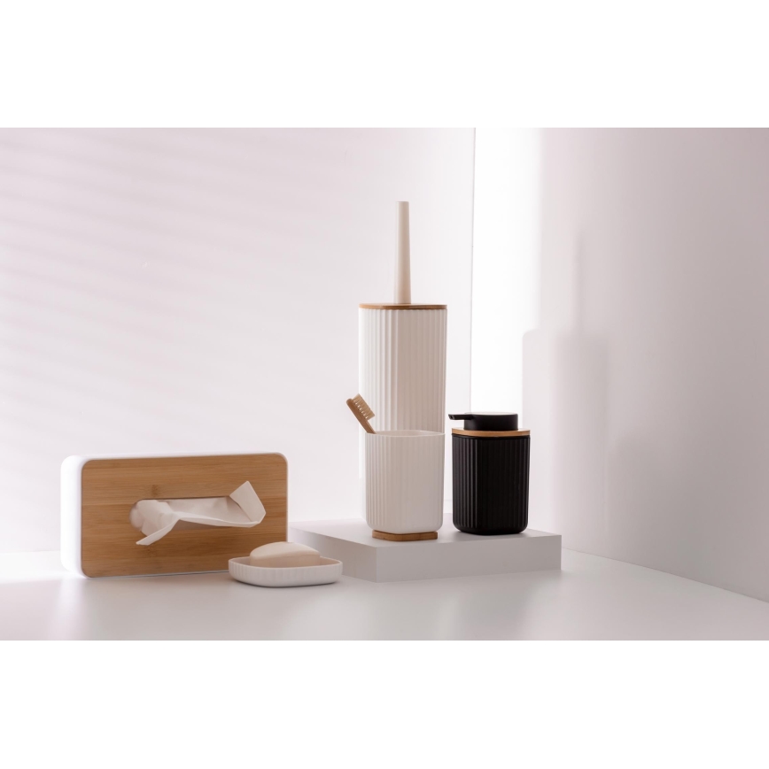 WENKO 25318100 - Kozmetični organizer ROTELLO 24x12,7 cm bela/rjava