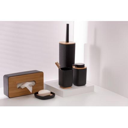 WENKO 25319100 - Kozmetični organizer ROTELLO 24x12,7 cm črna/rjava