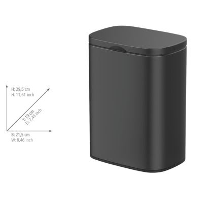 WENKO 25338100 - Koš SARE 21,5x29,5 cm črn