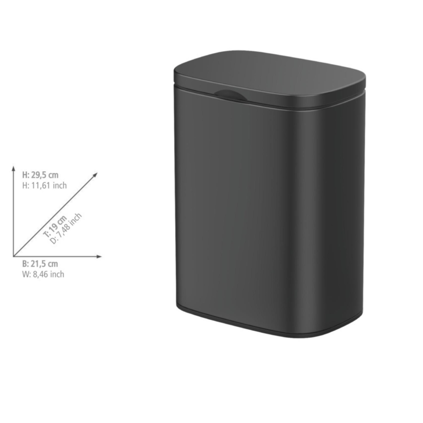 WENKO 25338100 - Koš SARE 21,5x29,5 cm črn