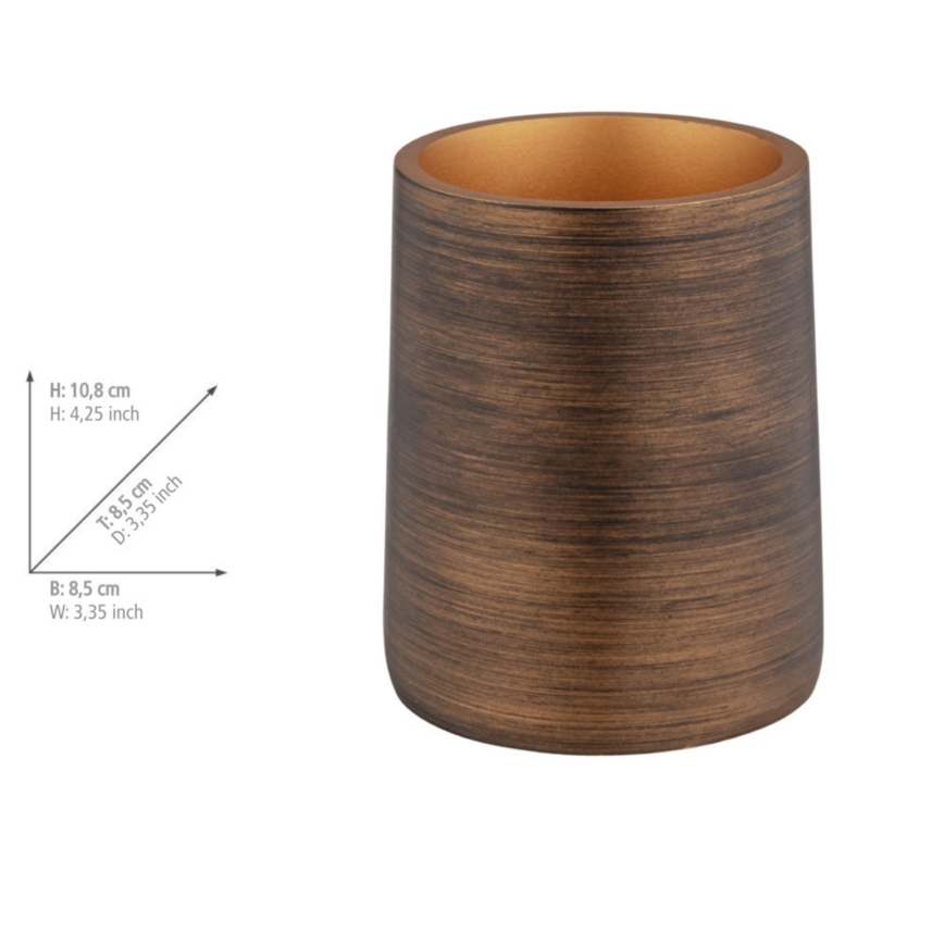 WENKO 25351100 - Kozarec PALENA 8,5x10,8 cm bronast