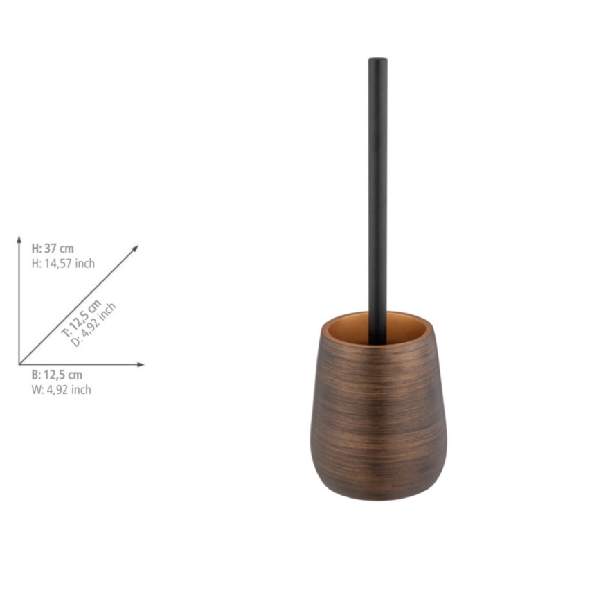 WENKO 25354100 - WC ščetka PALENA 12,5x37 cm bronasta