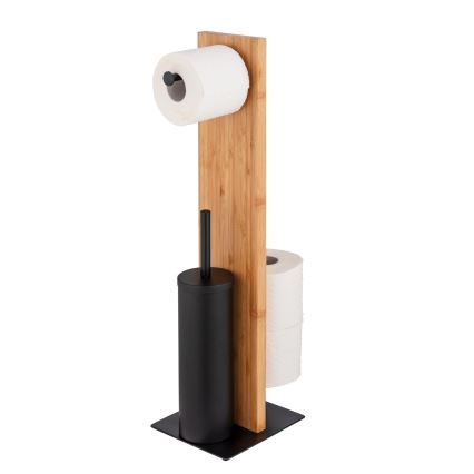 WENKO 25376100 - komplet za WC LESINA 18x69 cm rjava/črna