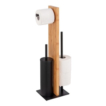 WENKO 25376100 - WC komplet LESINA 18x69 cm rjava/črna