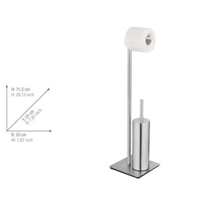 WENKO 25378100 - WC ščetka RECCO 20x71,5 cm saten