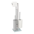 WENKO 25399100 - WC krtača RIVALTA 18x70 cm srebrna/bela/črna