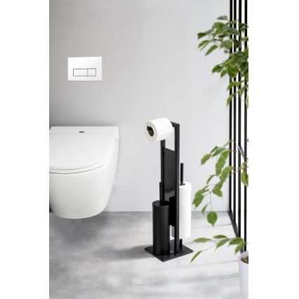 WENKO 25400100 - WC krtača RIVALTA 18x70 cm črna