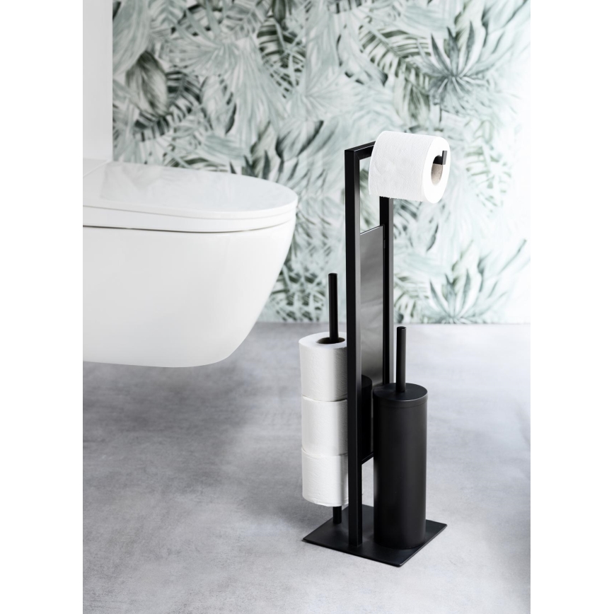 WENKO 25400100 - WC krtača RIVALTA 18x70 cm črna