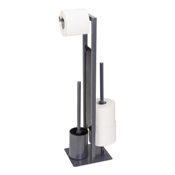 WENKO 25552100 - WC krtača RIVALTA 18x70 cm siva/črna